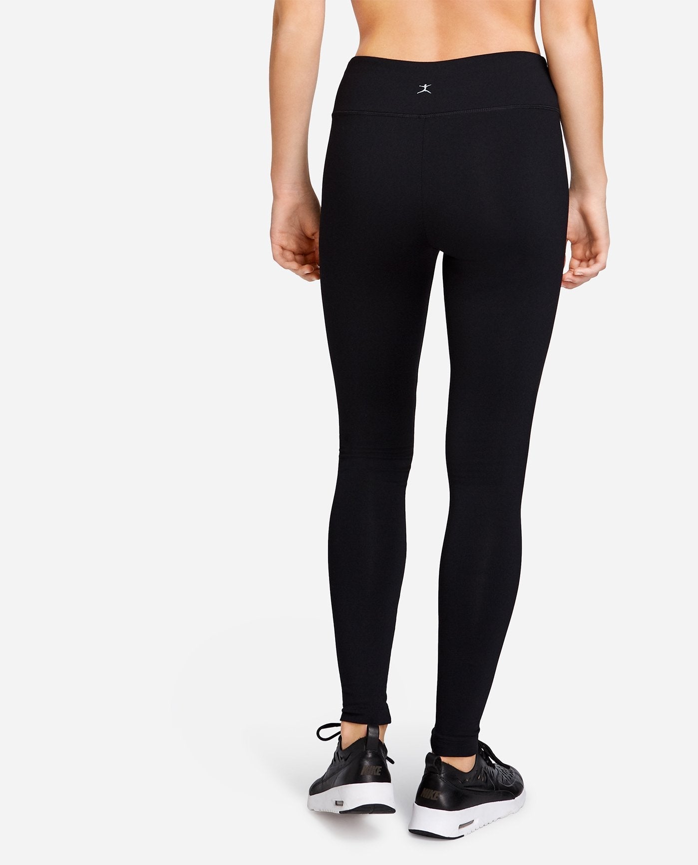 Back View of Danskin Plus Size Black Signature Yoga Ankle Legging | DSK Black