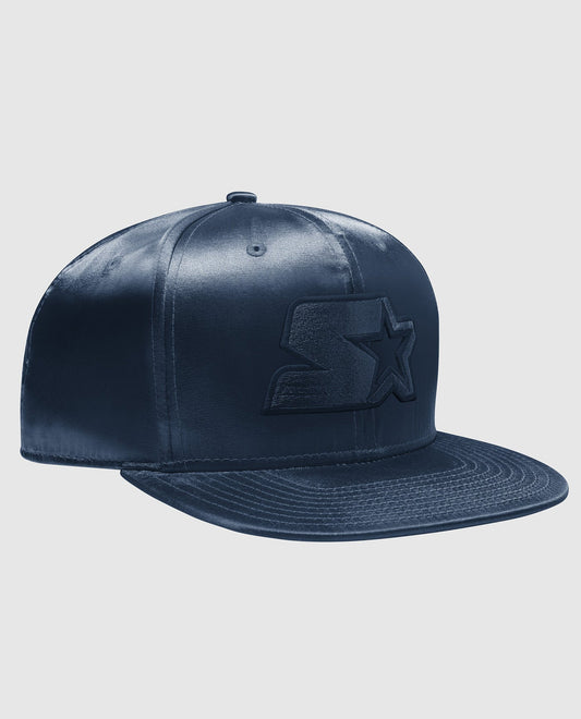 Front View of Starter Navy Cliff Out Snapback Hat | STR NAVY