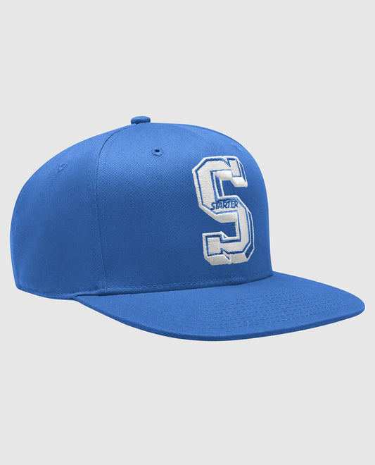 Front View of Starter Royal Blue Horizon Flat Brim Snapback | STR ROYAL BLUE