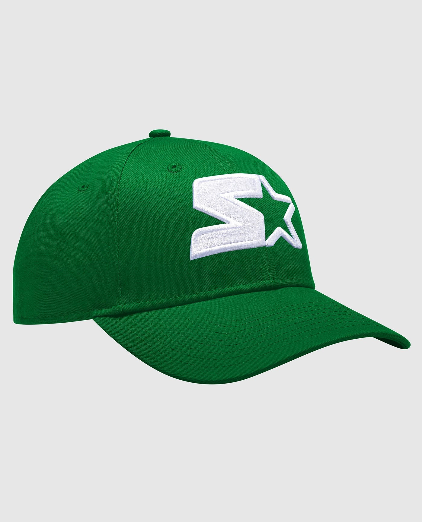 Front View of Starter Green Breeze Snapback Hat | STR GREEN