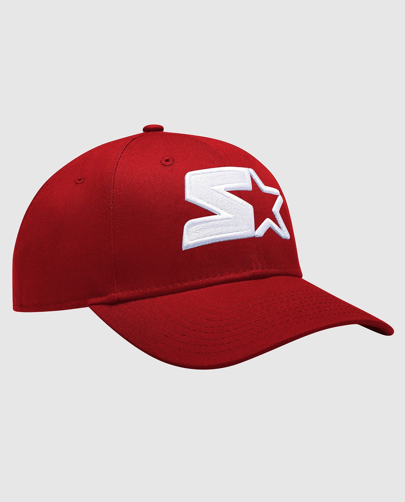 Front View of Starter Red Breeze Snapback Hat | STR RED