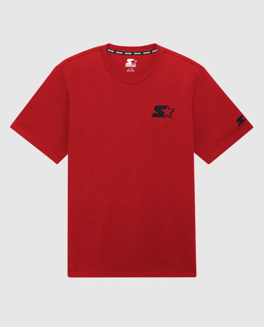 Front View of Starter Red Kenny Crew Neck Tee | STR RED