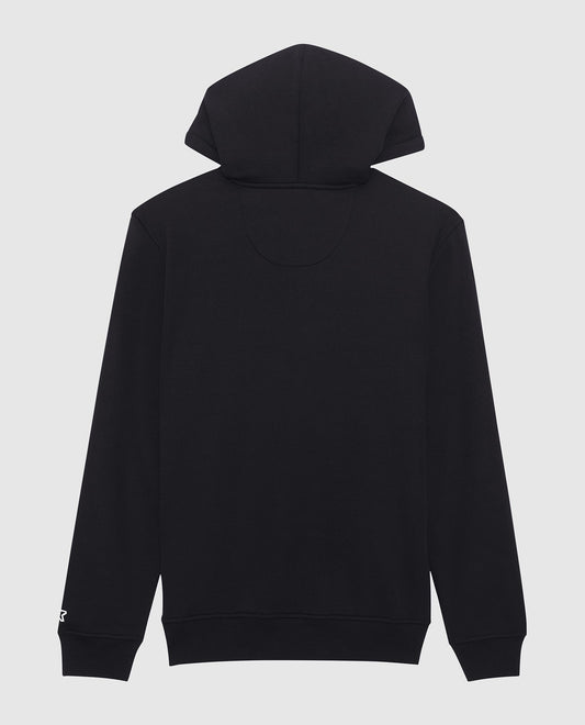 Back View of Starter Black Jimmy Pullover Hoodie | STR BLACK