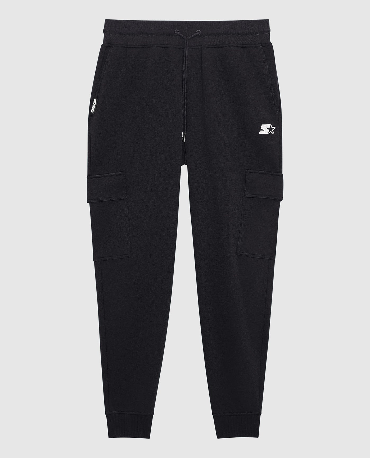 Front View of Starter Black Kyle Jogger With Cargo Pockets | STR BLACK