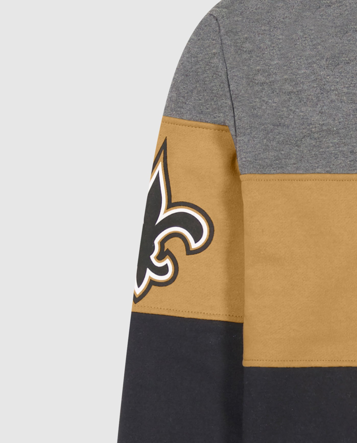 Detail View of Starter Gold And Black New Orleans Saints Pullover Hoodie | STR NEW ORLEANS SAINTS GOLD AND BLACK