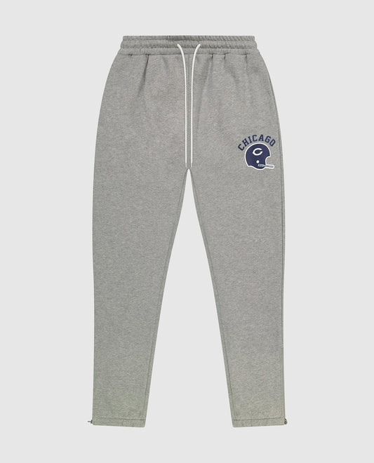 Front View of Starter Heather Grey Chicago Bears Sweatpants | STR CHICAGO BEARS HEATHER GREY