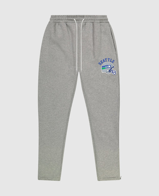 Front View of Starter Heather Grey Seattle Seahawks Sweatpants | STR SEATTLE SEAHAWKS HEATHER GREY