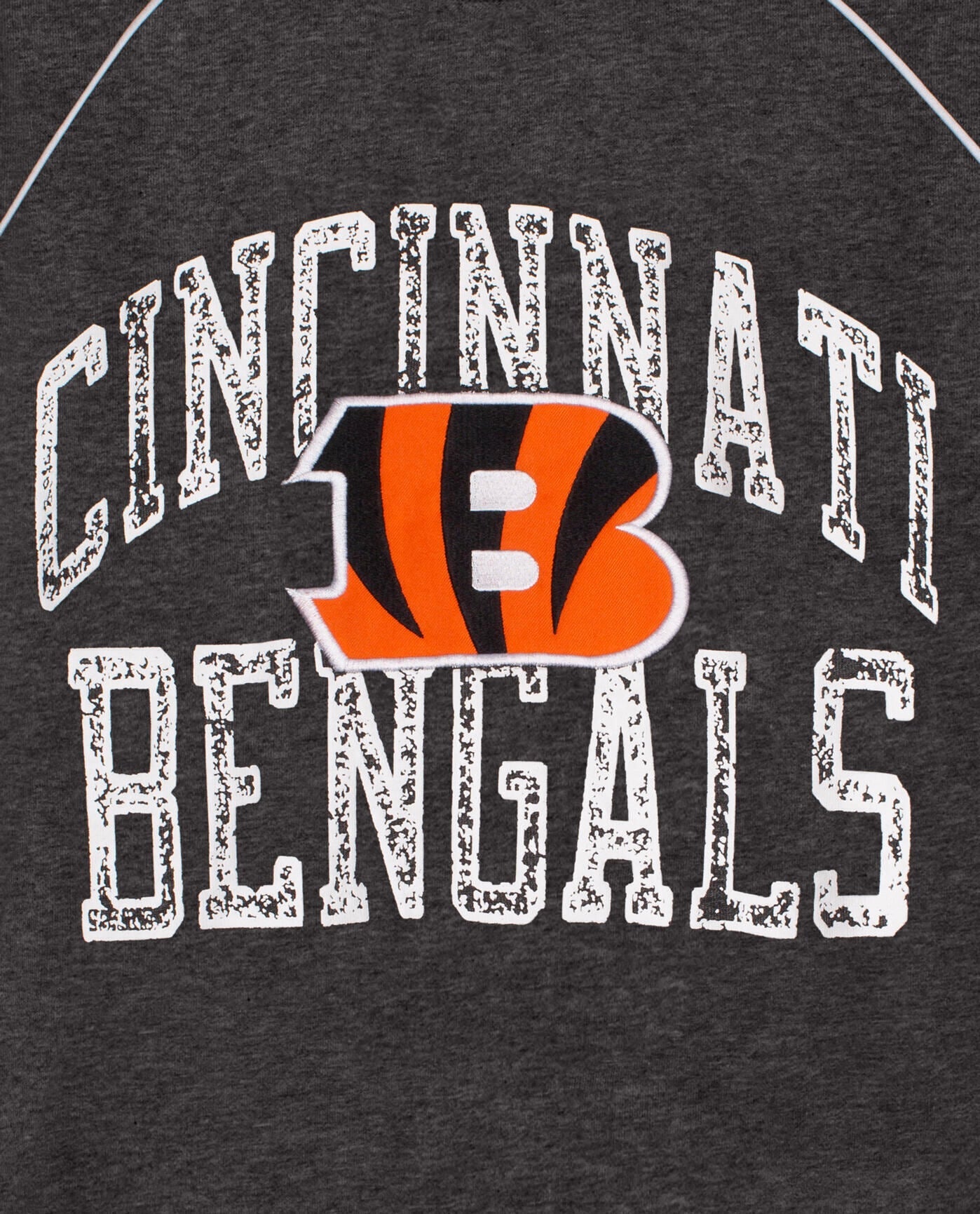 Side View of Starter Grey Cincinnati Bengals Crew Neck Starter Sweatshirt | STR CINCINNATI BENGALS GREY