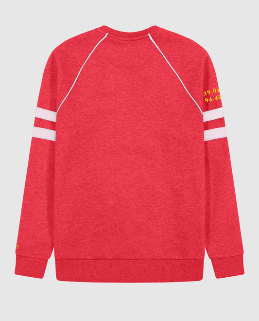 Back View of Starter Red Kansas City Chiefs Crew Neck Starter Sweatshirt | STR KANSAS CITY CHIEFS RED