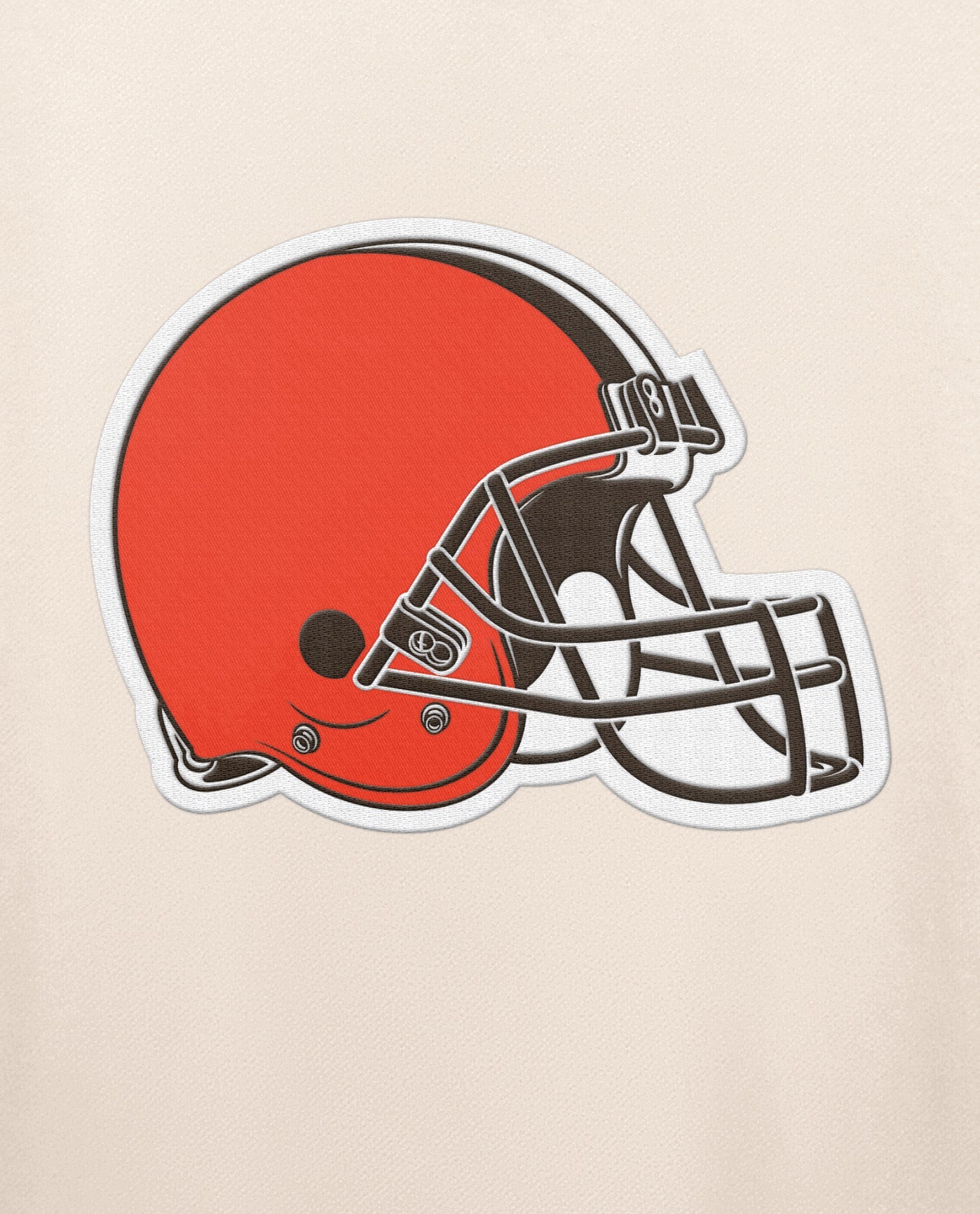 Side View of Starter Cream Cleveland Browns Team Crew Starter Long Sleeve Shirt | STR CLEVELAND BROWNS CREAM