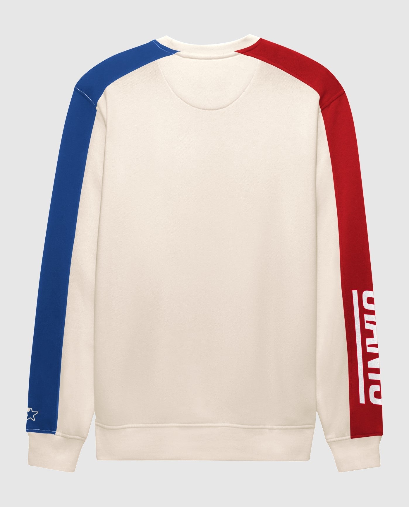 Back View of Starter Cream New York Giants Team Crew Starter Long Sleeve Shirt | STR NEW YORK GIANTS CREAM
