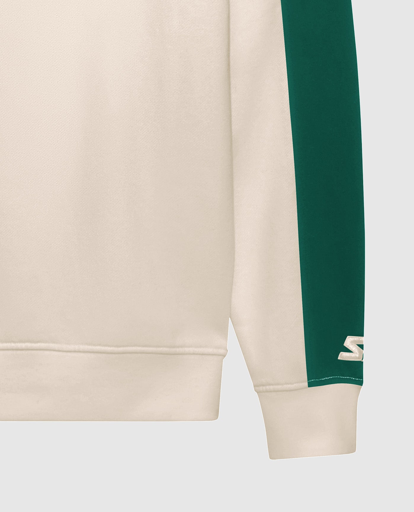 Detail View of Starter Cream New York Jets Team Crew Starter Long Sleeve Shirt | STR NEW YORK JETS CREAM