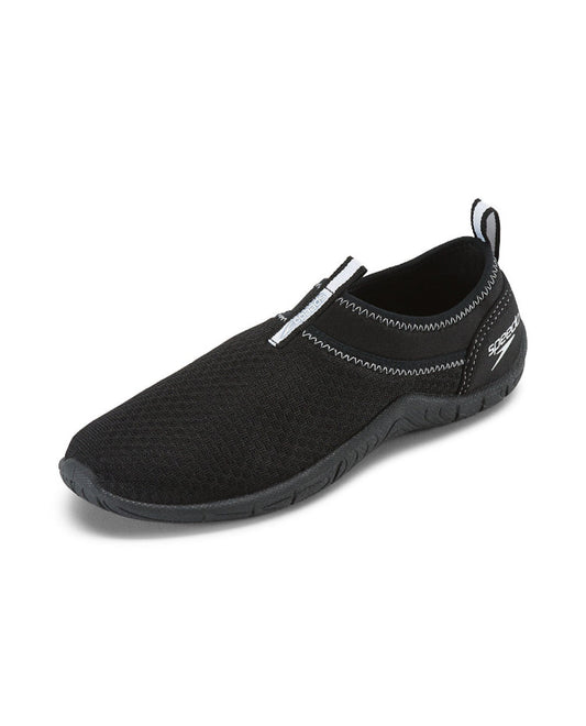 Front View of Speedo Black And White Women'S Tidal Cruiser Water Shoes | SPE BLACK