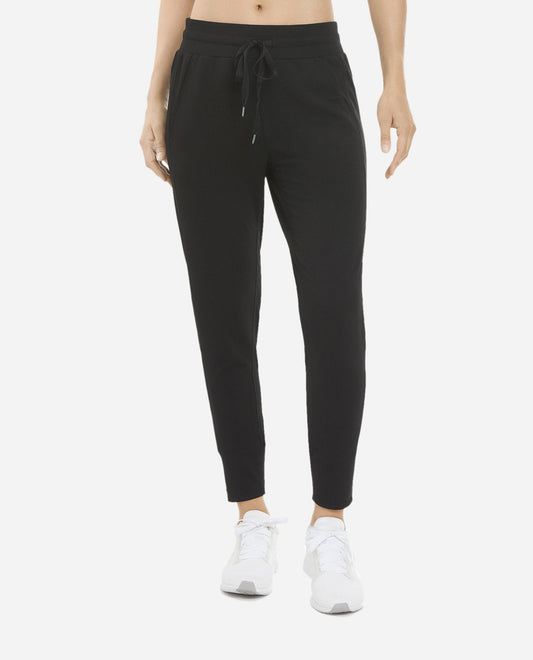 Front View of Danskin Black Salt Sustainable Soft Touch Jogger | DSK Black Salt