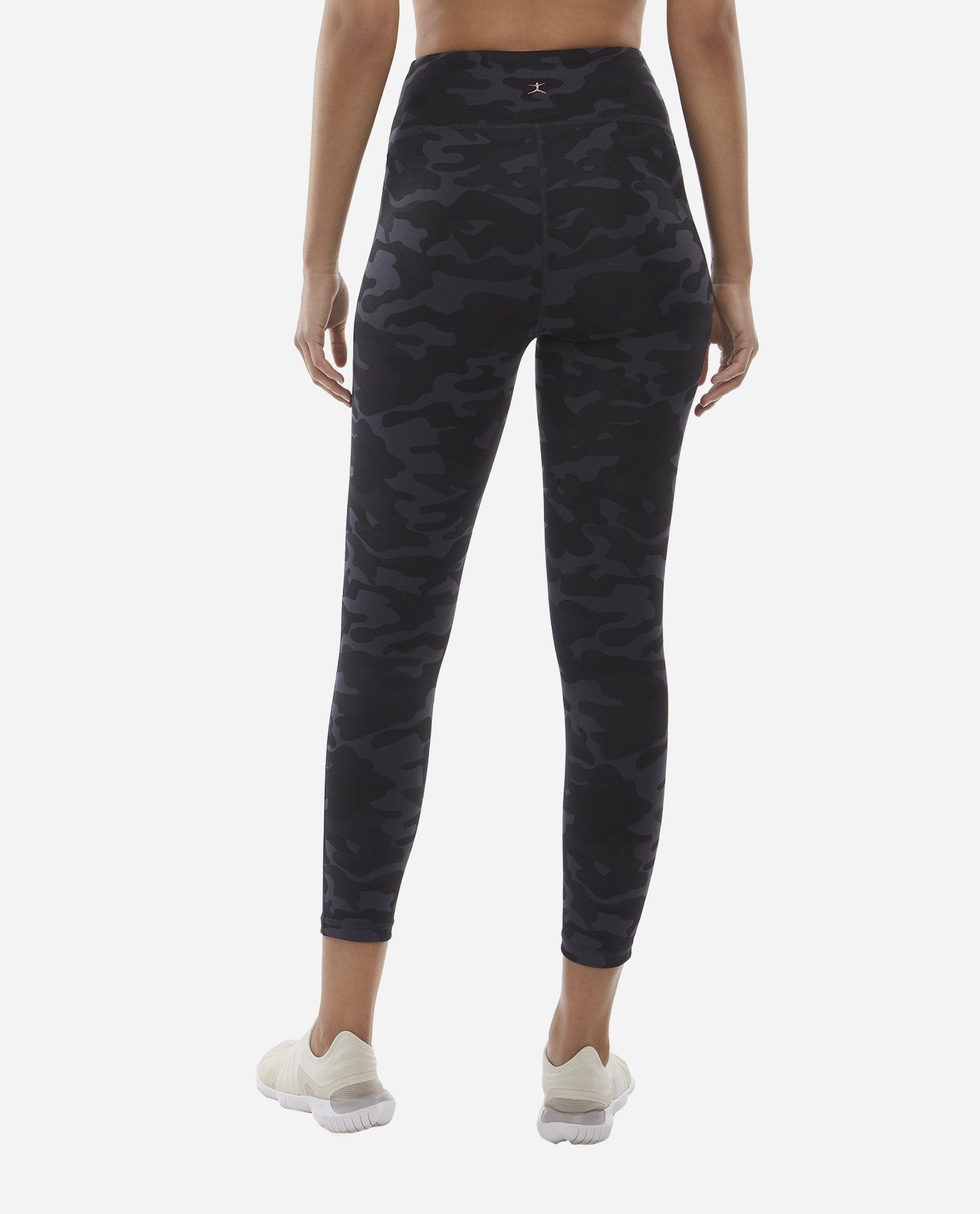 Back View Of Danskin Black Camo Print Camo 7-8 Legging | DSK BLACK CAMO PRINT