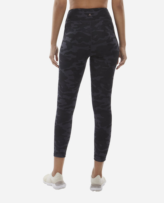 Back View Of Danskin Black Camo Print Camo 7-8 Legging | DSK BLACK CAMO PRINT