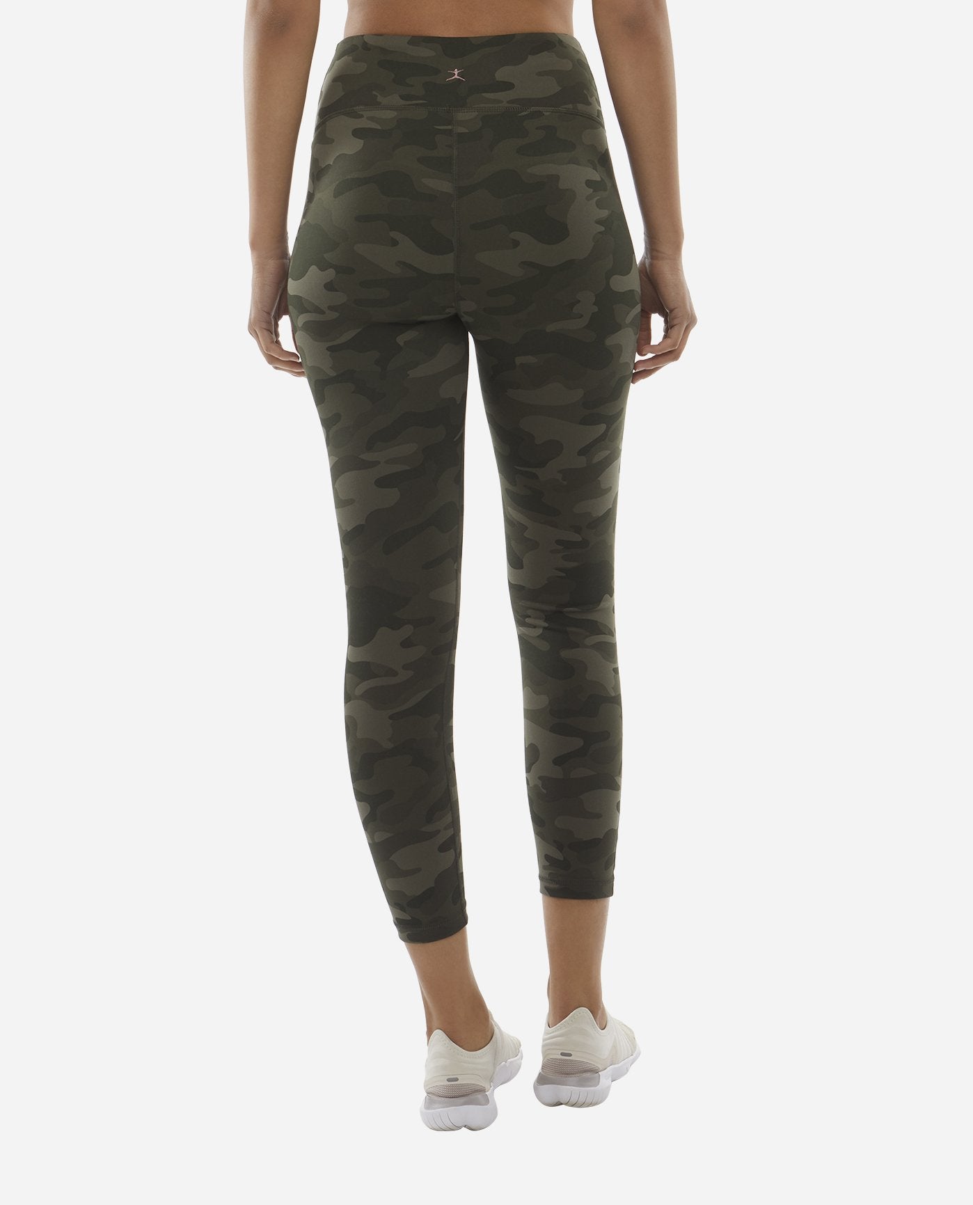 Back View Of Danskin Olive Camo Print Camo 7-8 Legging | DSK OLIVE CAMO PRINT