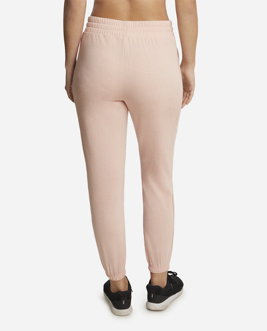 Back View Of Danskin Pink Textured Side Panel Jogger | DSK PINK