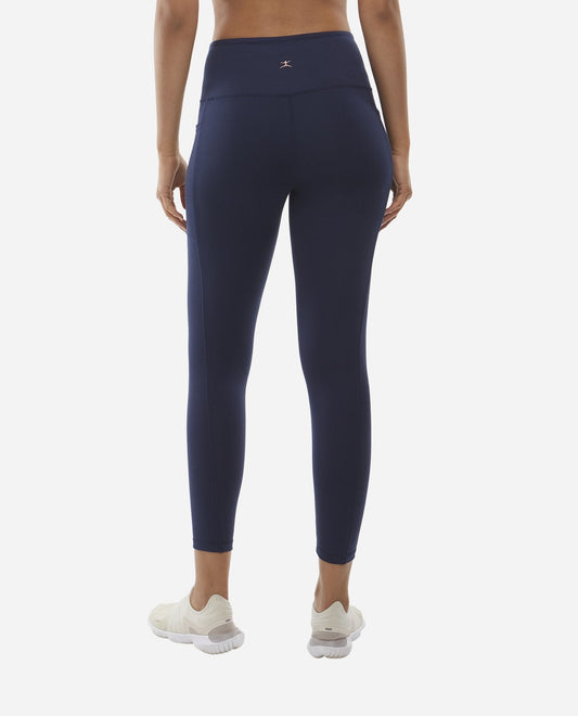 Back View Of Danskin Dark Navy Brushed  7/8 Legging | DSK DARK NAVY