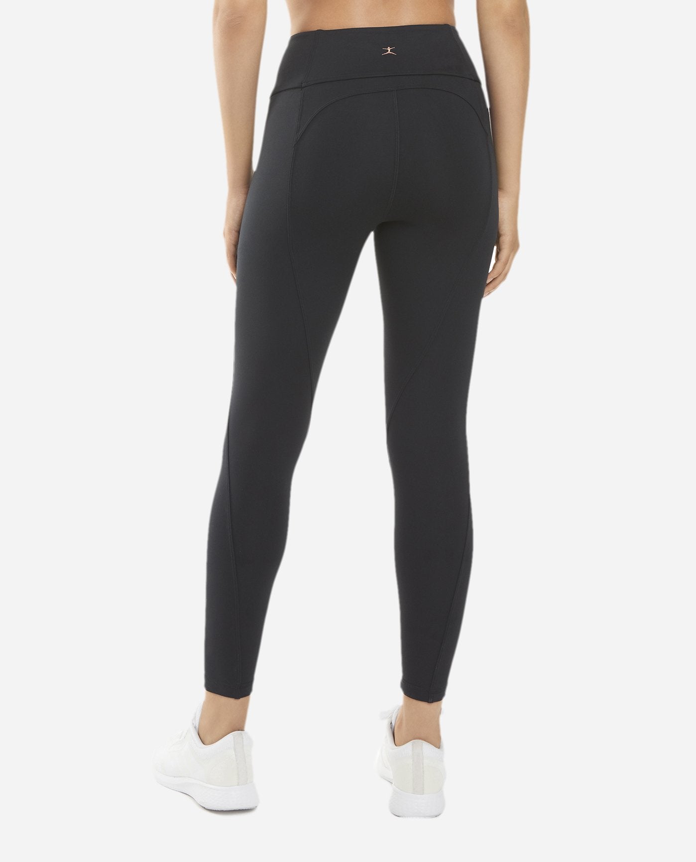 Back View of Danskin Black Salt Zip Pocket Legging | DSK BLACK SALT
