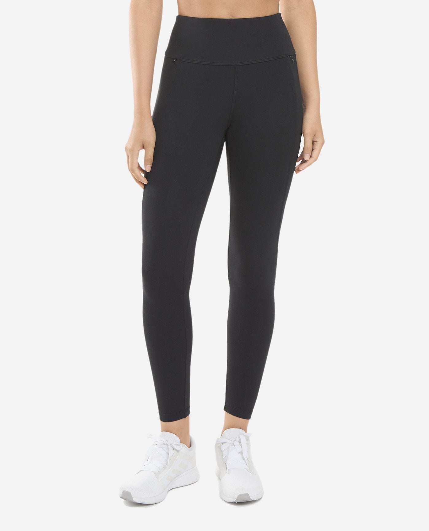 Front View of Danskin Black Salt Zip Pocket Legging | DSK BLACK SALT