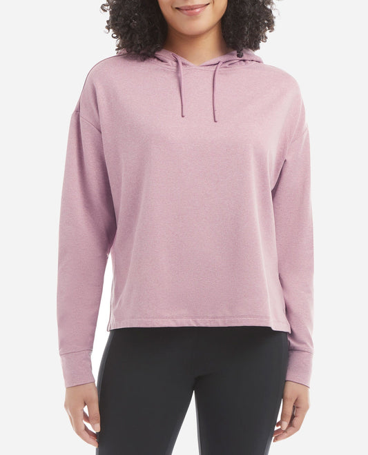Front View Of Danskin Wistful Mauve Sustainable Soft Hoodie | DSK WISTFUL MAUVE