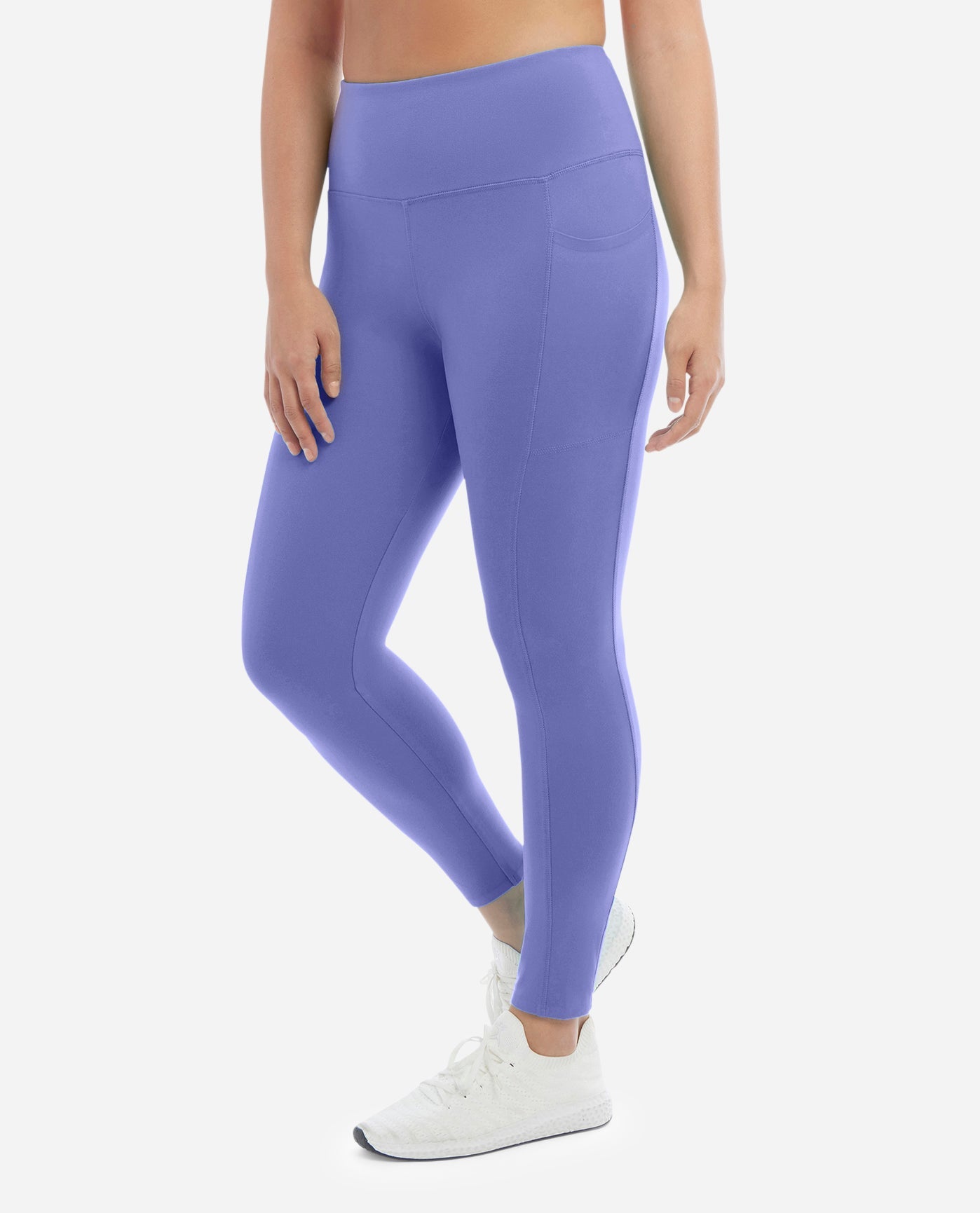 Side View Of Danskin Venice Blue High Rise Bonded Legging | DSK VENICE BLUE