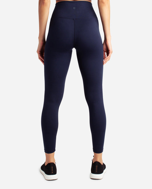 Back View Of Danskin Neo Navy Crossover Waist 7-8 Legging | DSK NEO NAVY