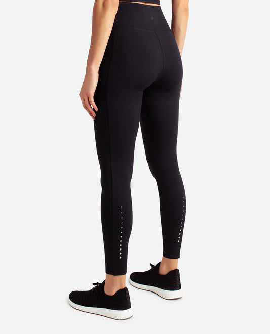 Back View Of Danskin Black Salt Pacesetter 7/8 Legging | DSK BLACK SALT
