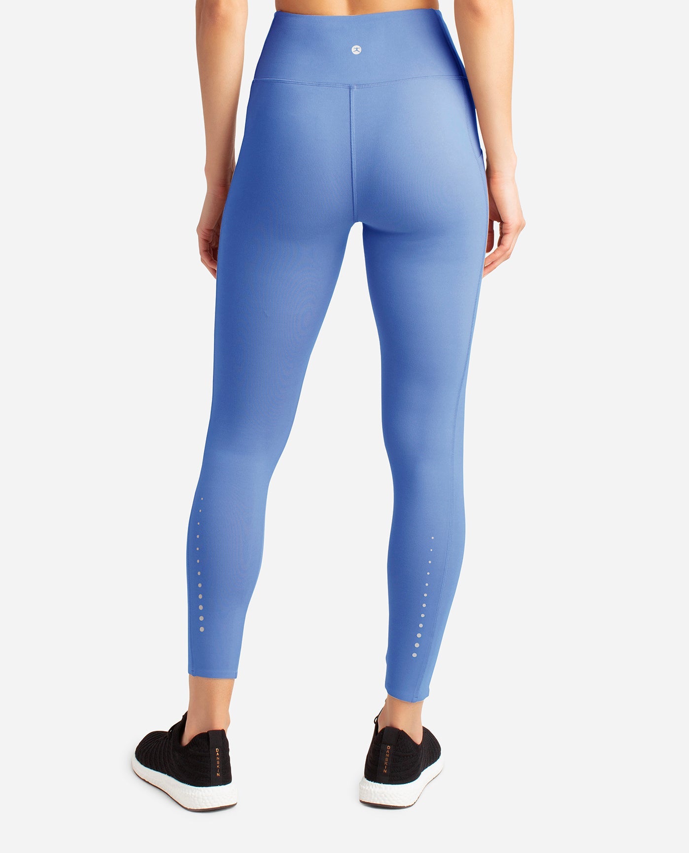 Back View Of Danskin Venice Blue Pacesetter 7/8 Legging | DSK VENICE BLUE