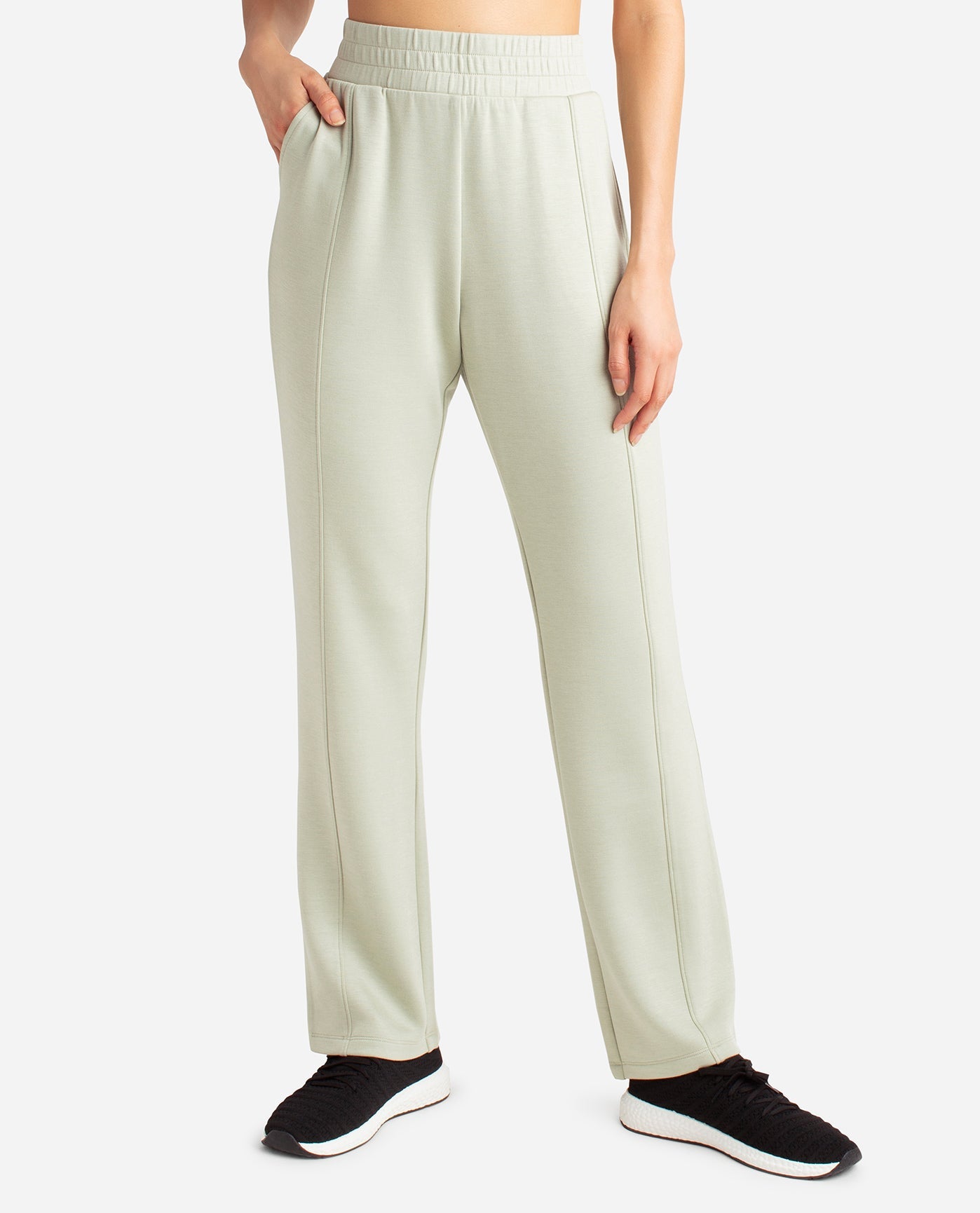 Front View of Danskin Desert Sage Scuba Pant | DSK DESERT SAGE