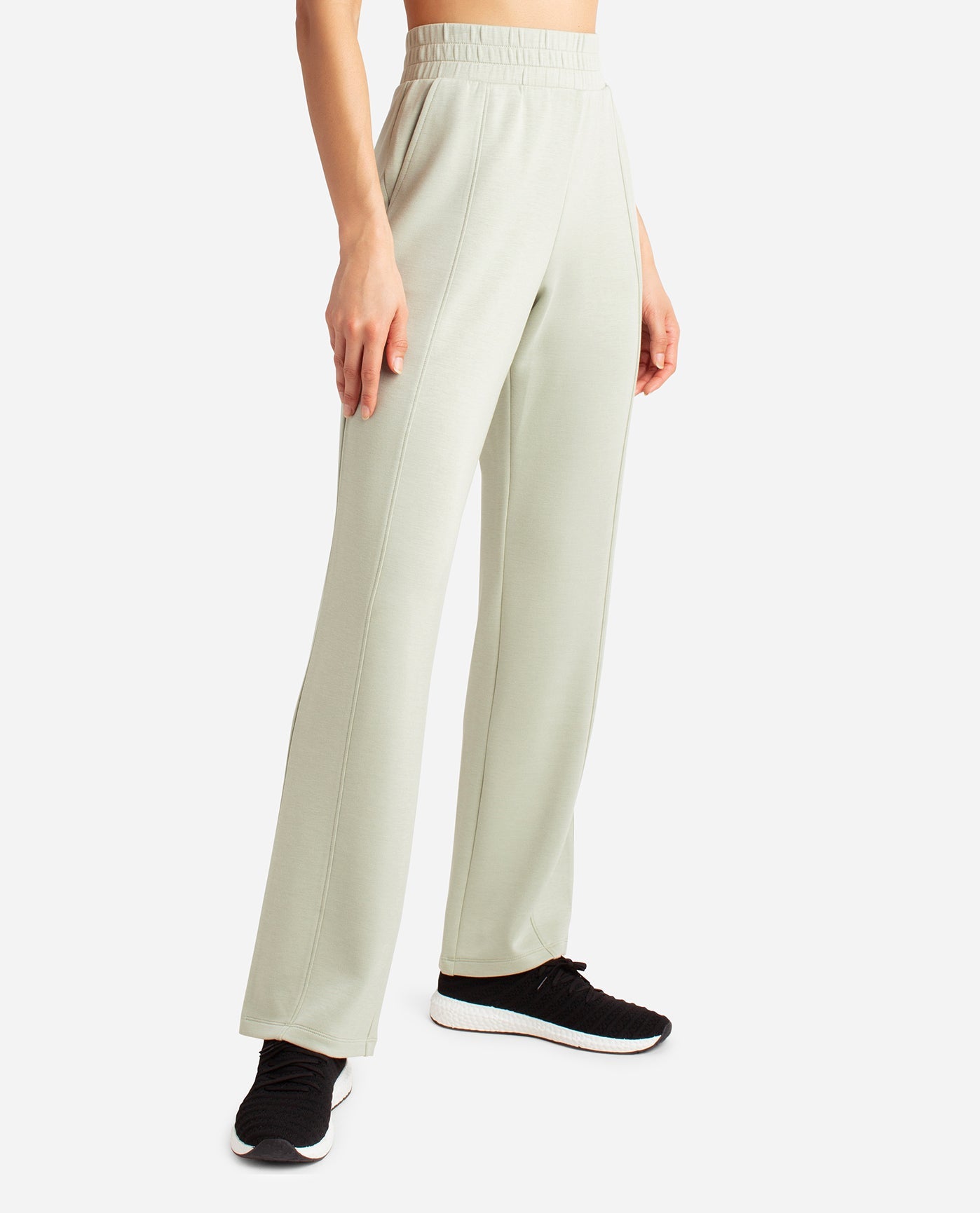 Side View Of Danskin Desert Sage Scuba Pant | DSK DESERT SAGE