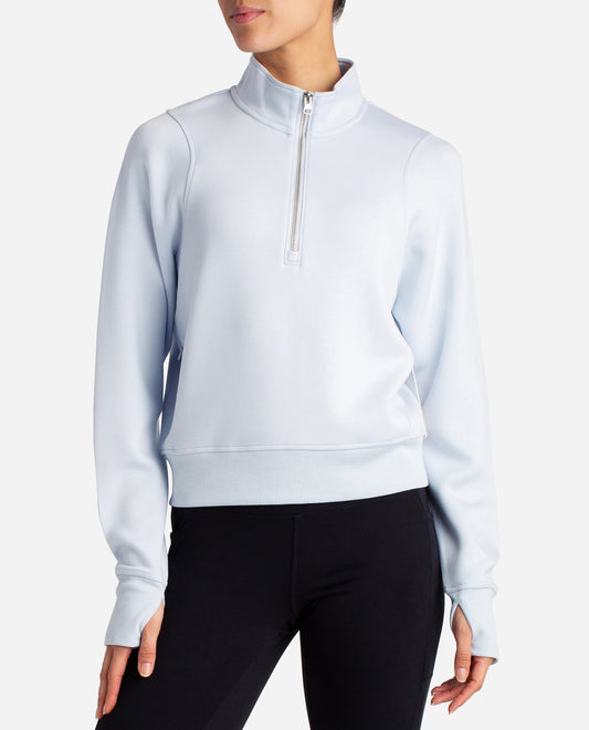 Front View of Danskin Arctic Ice Cityscape Half Zip | DSK ARCTIC ICE