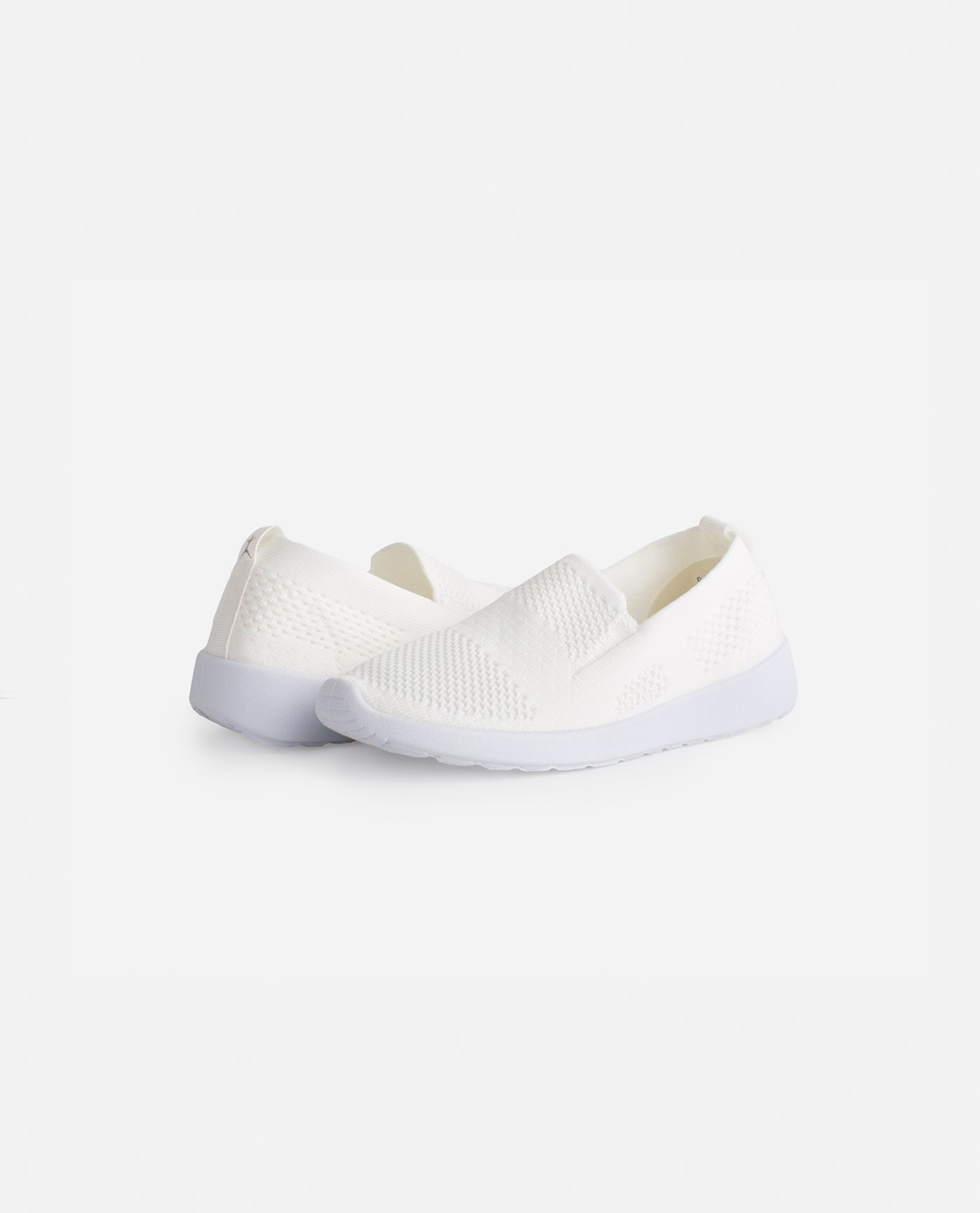 Front View Of Danskin White Girls Admire Slip On Sneaker | DSK WHITE