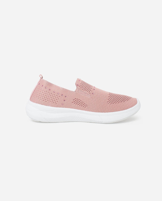 Side View of Danskin Pink Allure Slip On Sneaker | DSK PINK