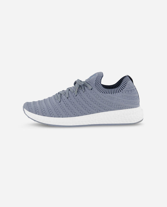 Side View Of Danskin Blue Bloom Lace Up Sneaker | DSK BLUE