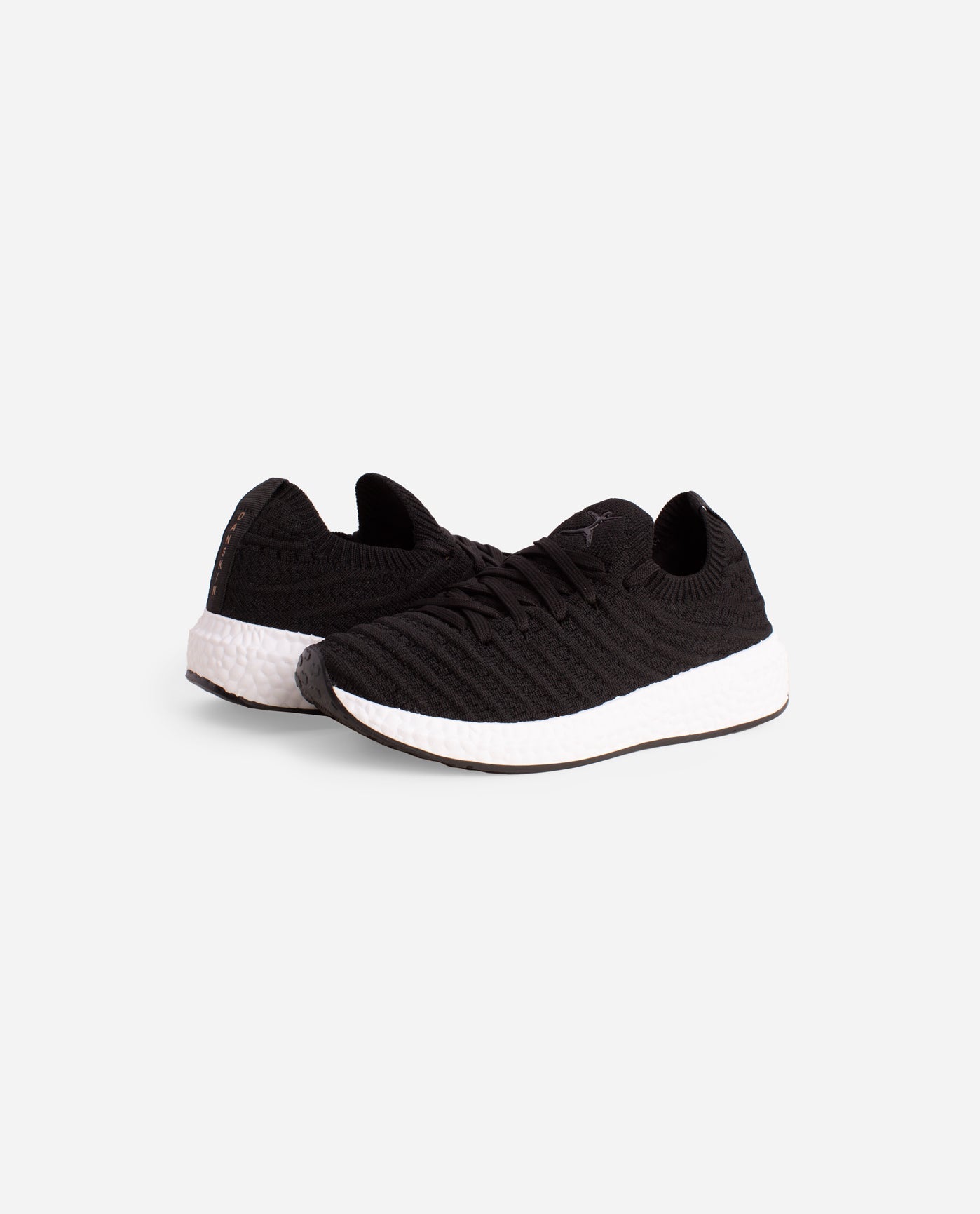 Front View of Danskin Black Girls Bloom Lace Up Sneaker | DSK BLACK