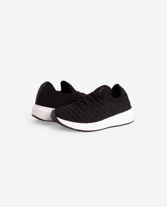 Front View of Danskin Black Girls Bloom Lace Up Sneaker | DSK BLACK