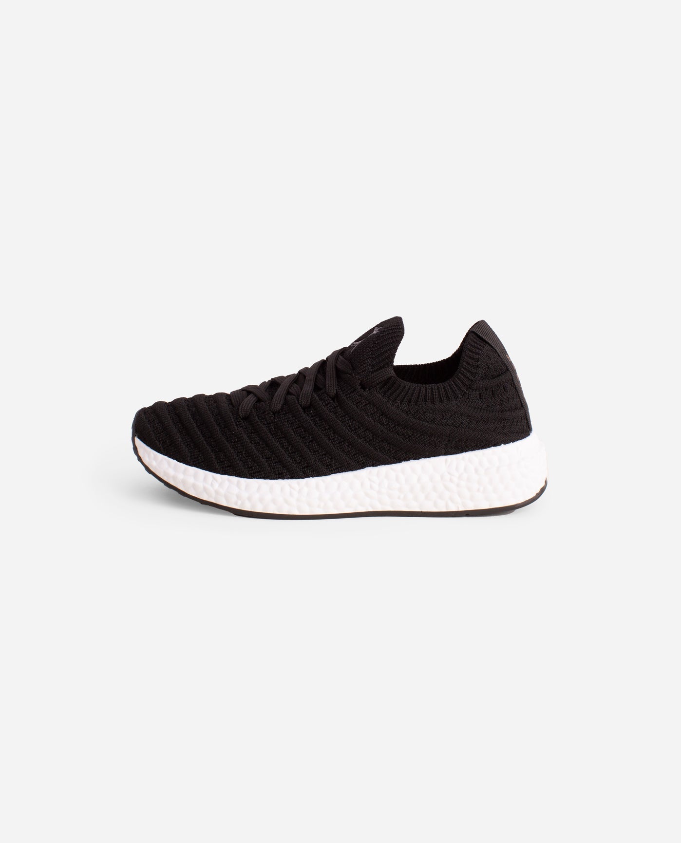 Side View Of Danskin Black Girls Bloom Lace Up Sneaker | DSK BLACK