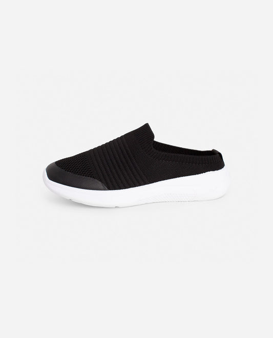 Side View of Danskin Black Calming Slip On Sneaker | DSK BLACK