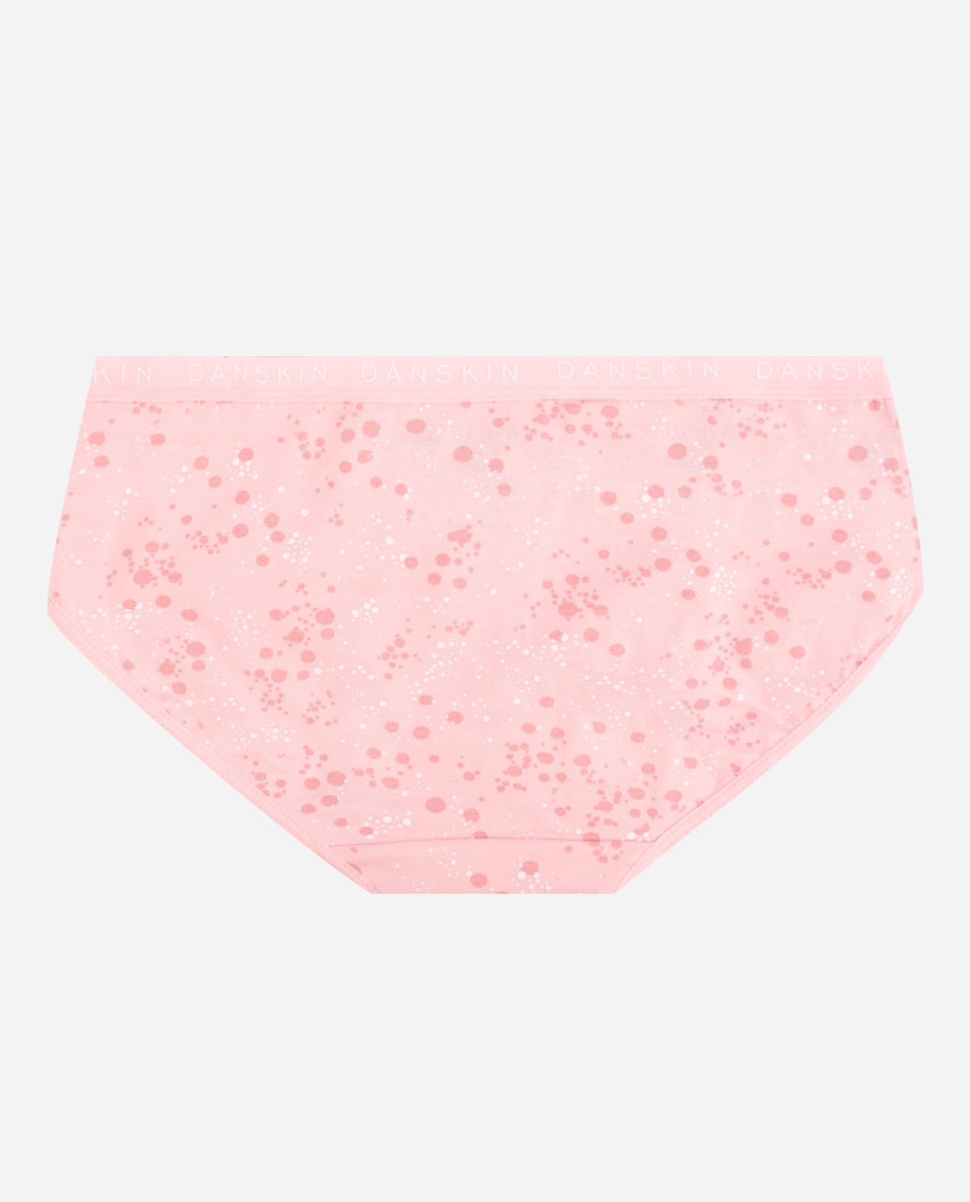 Back View of Danskin Rose Gold Star Multicolor Girls 5-Pack Printed Cotton Spandex Bikini Underwear | DSK ROSE GOLD STAR MULTICOLOR