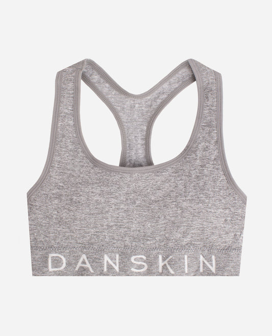 Front View of Danskin Mini Rose Multicolor Girls 3-Pack Seamless Racerback Bra | DSK MINI ROSE MULTICOLOR