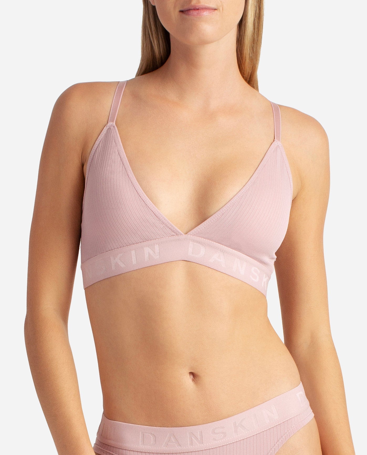 Alternate Front View of Danskin Sienna Amber Multicolor 3-Pack Ribbed Seamless Bralette | DSK SIENNA AMBER MULTICOLOR