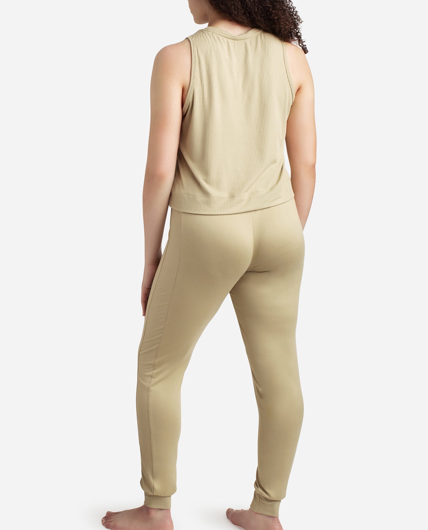 Back View Of Danskin Light Camo High Neck Tank Sleep Set With Jogger | DSK LIGHT CAMO