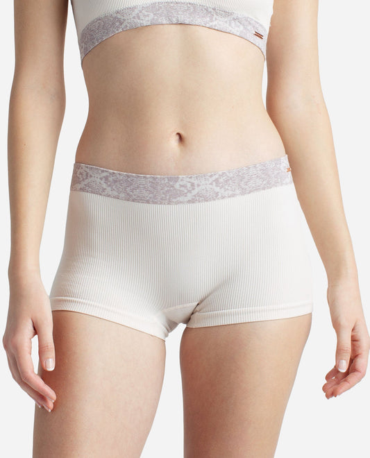 Front View of Danskin Afterglow Multicolor 3-Pack Color Block Seamless Hipster Underwear | DSK AFTERGLOW MULTICOLOR