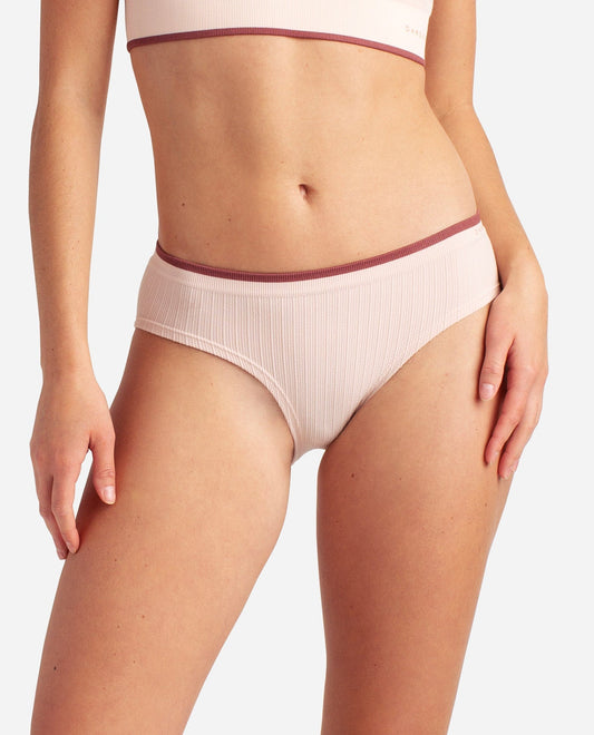 Front View of Danskin Pink Earth Multicolor 5-Pack Seamless Braid Texture Hipster Underwear | DSK PINK EARTH MULTICOLOR