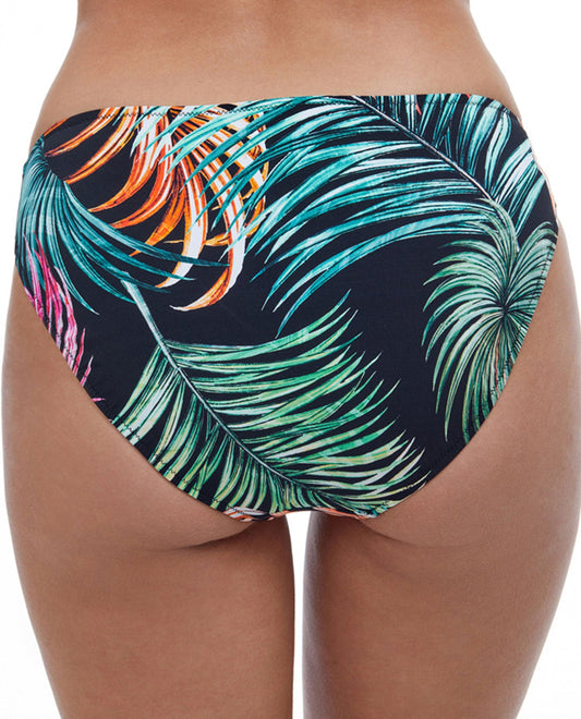 Back View of Profile By Gottex Tropico Black Side Tab Hipster Bikini Bottom | PRO TROPICO BLACK