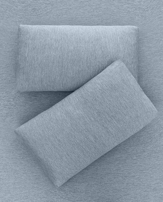 Front View of Danskin Pearl Blue Perform Kool Sheet Set | DSK PEARL BLUE