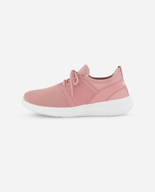 Side View of Danskin Blush Enjoy Lace Up Sneaker | DSK BLUSH