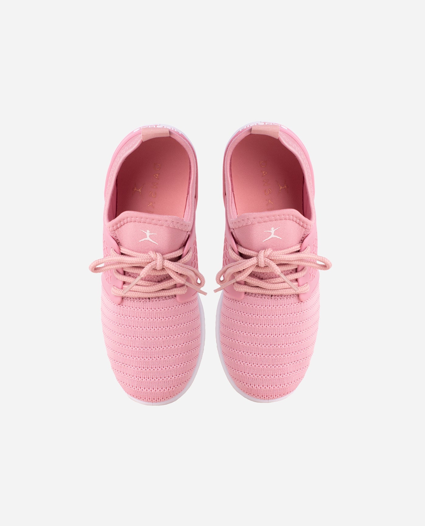 Top View Of Danskin Pink Girls Enjoy Lace Up Sneaker | DSK PINK